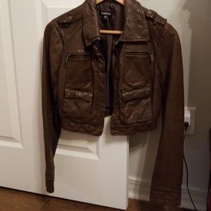 Bebe genuine leather jacket